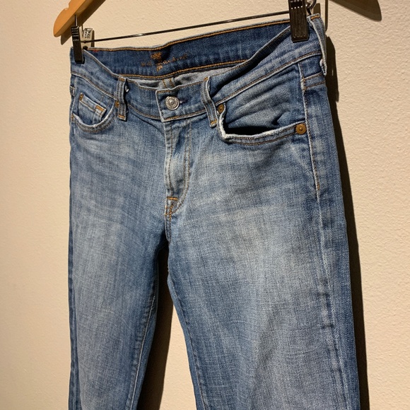 7 For All Mankind Long Bootcut Jean Size 28 - Picture 6 of 7